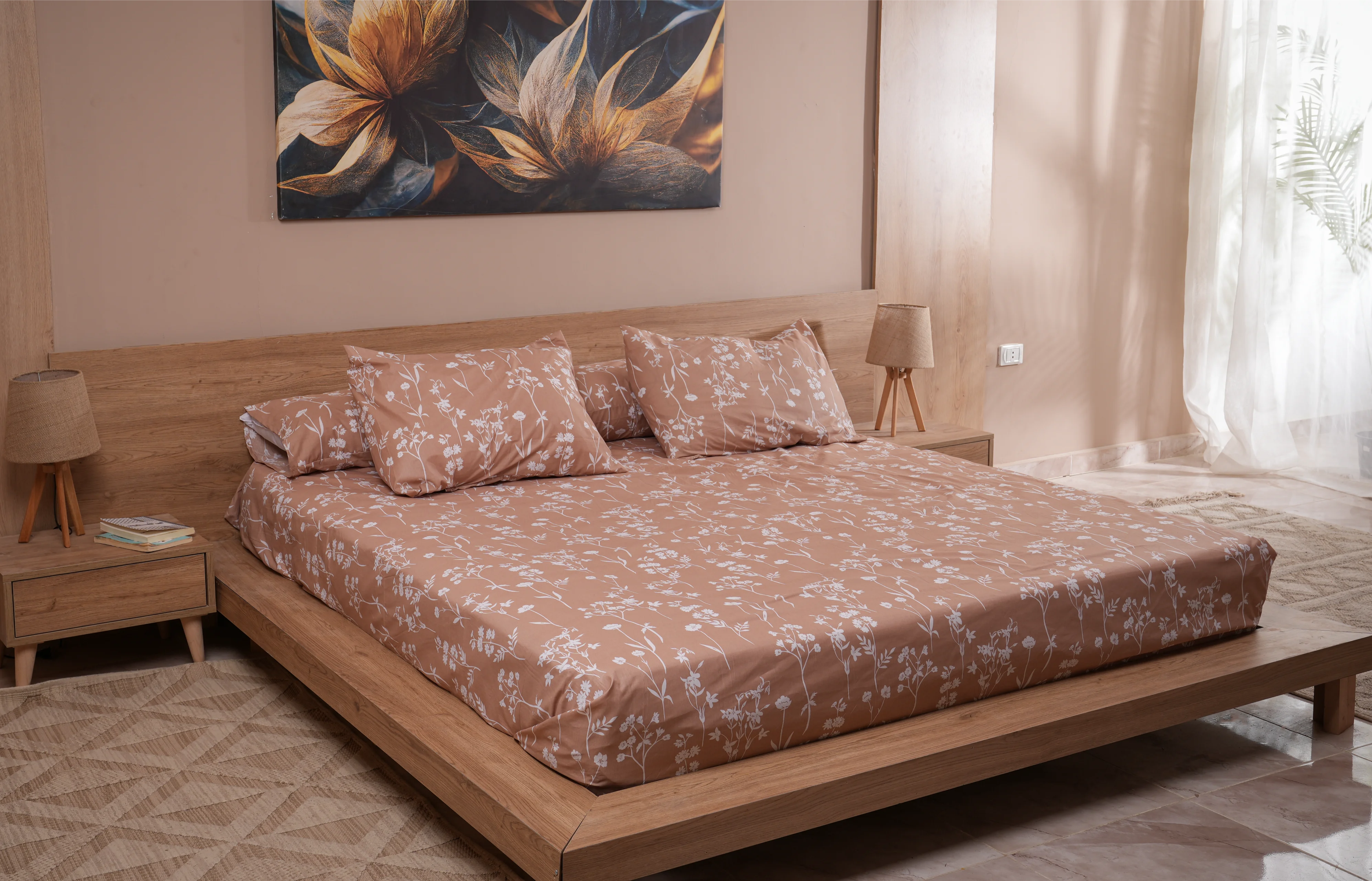 Brownie Floral Bedsheet