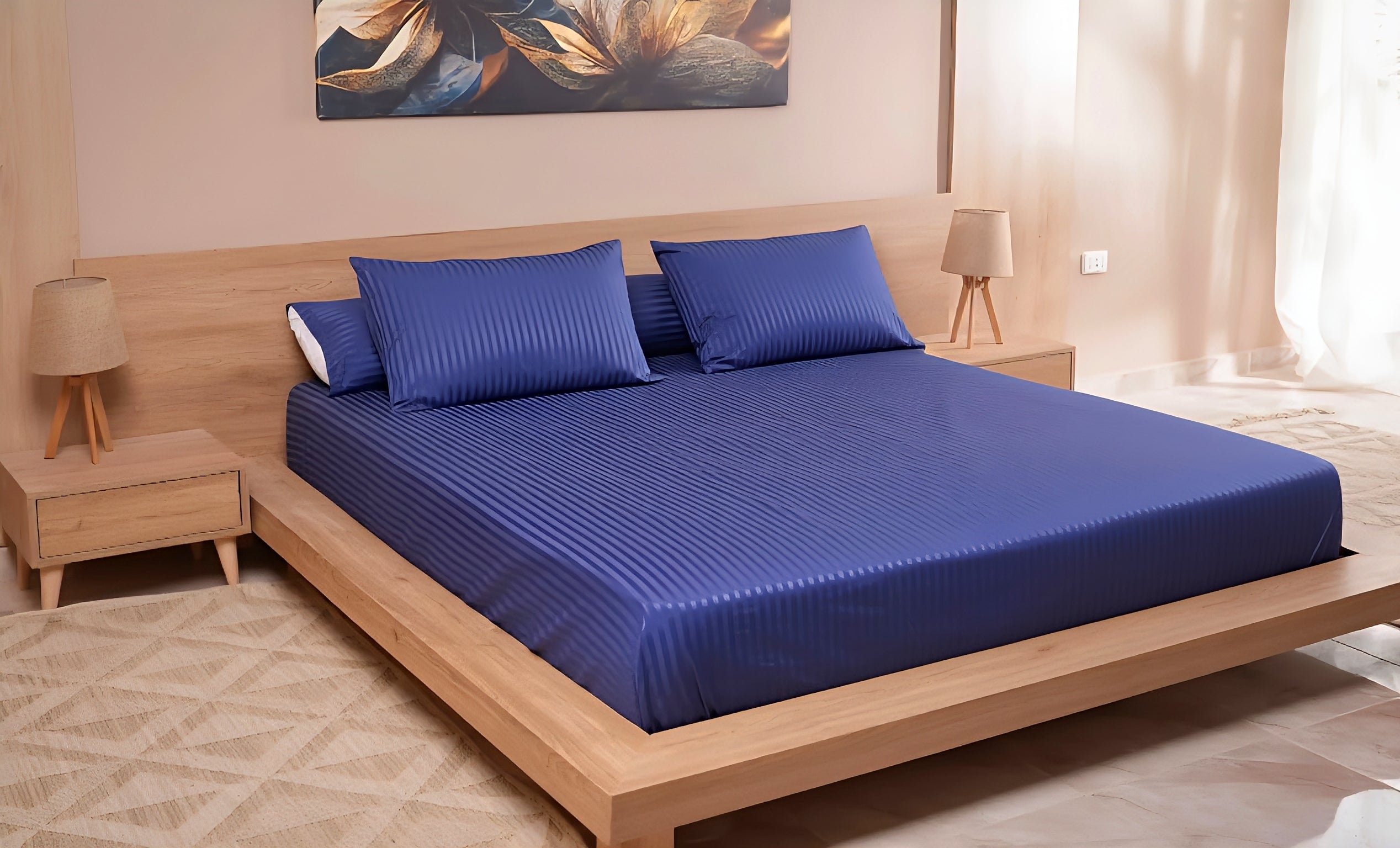 Striped Fitted Bedsheet