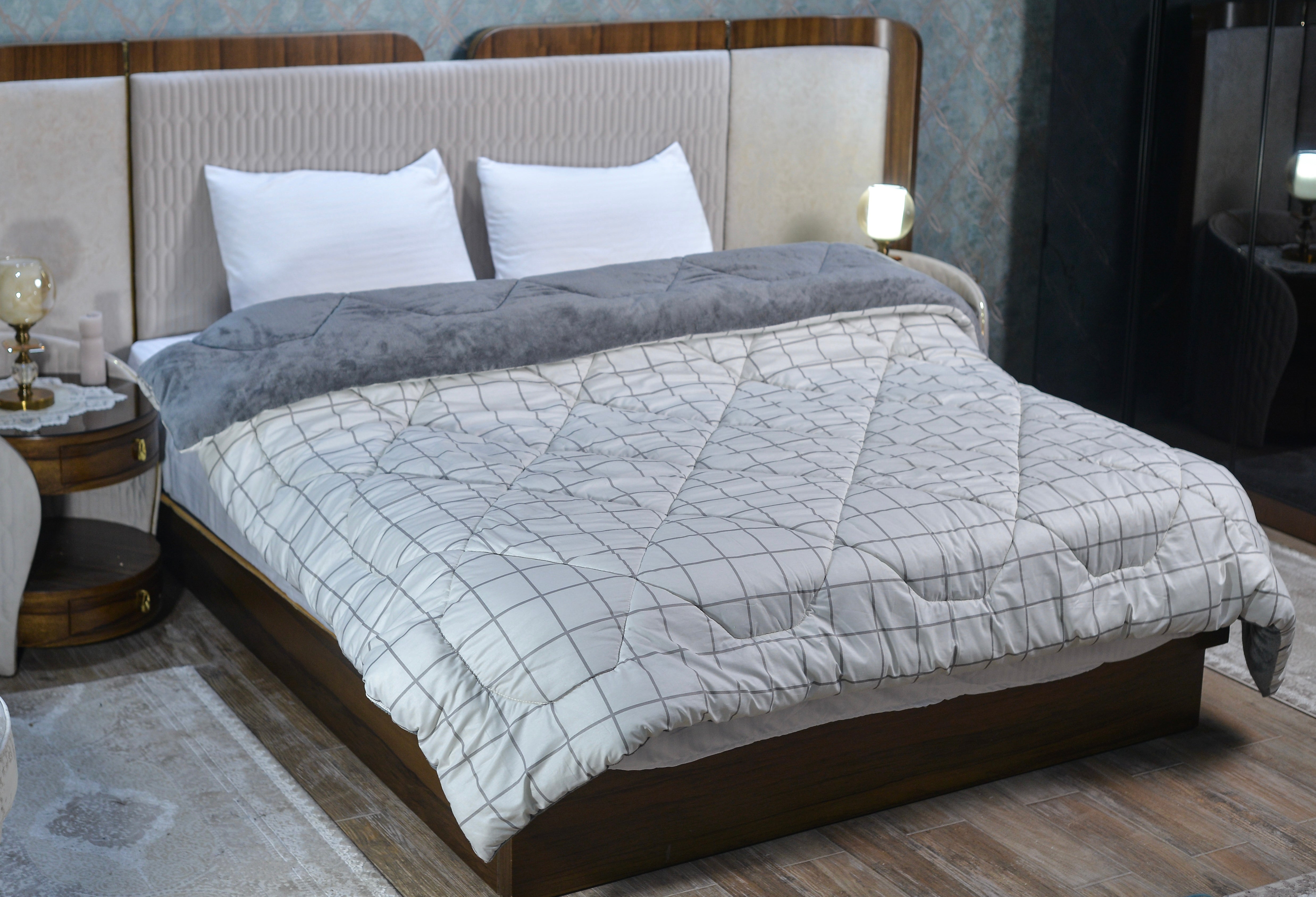 Urban Grid Double Face Duvet