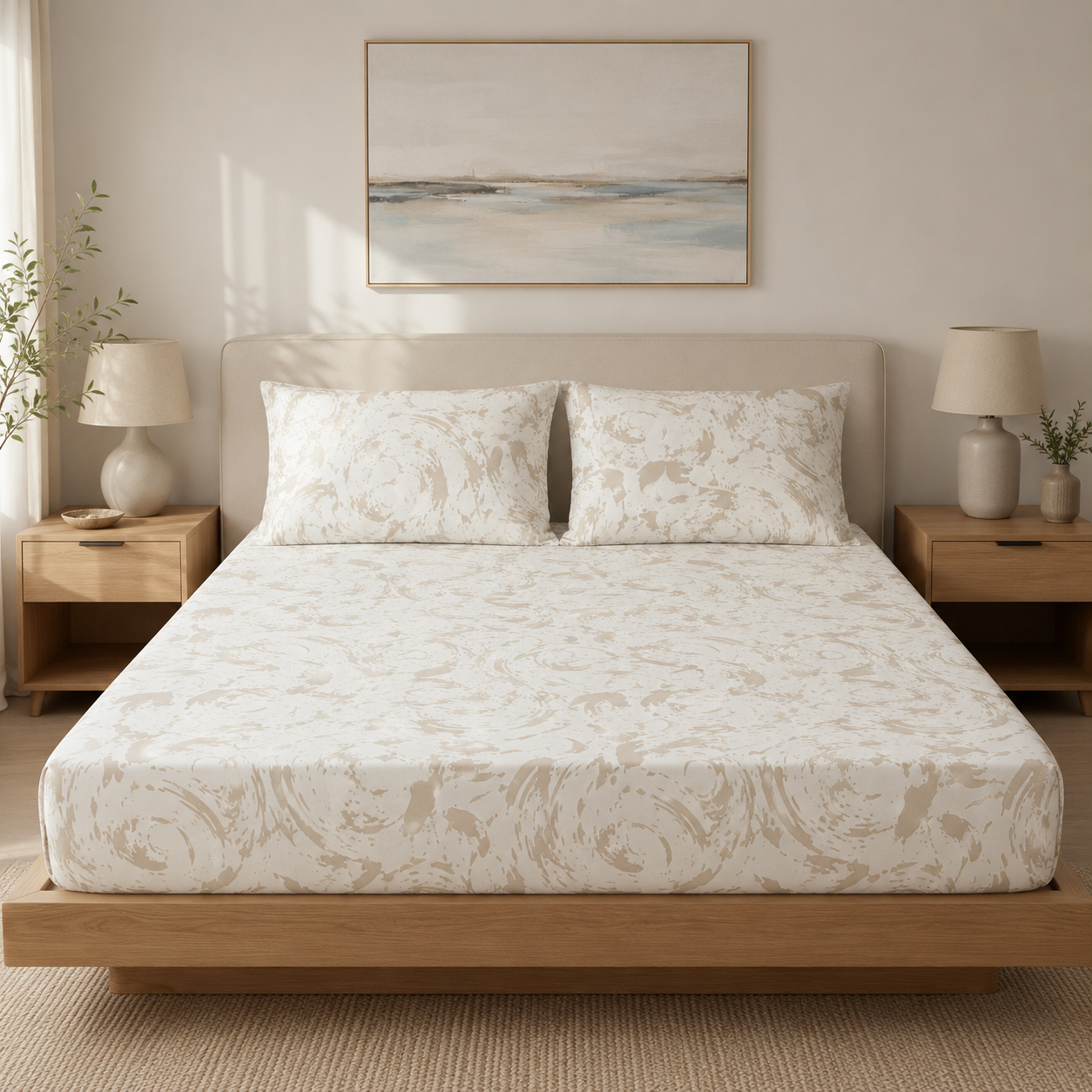 Beige whisper bedsheet