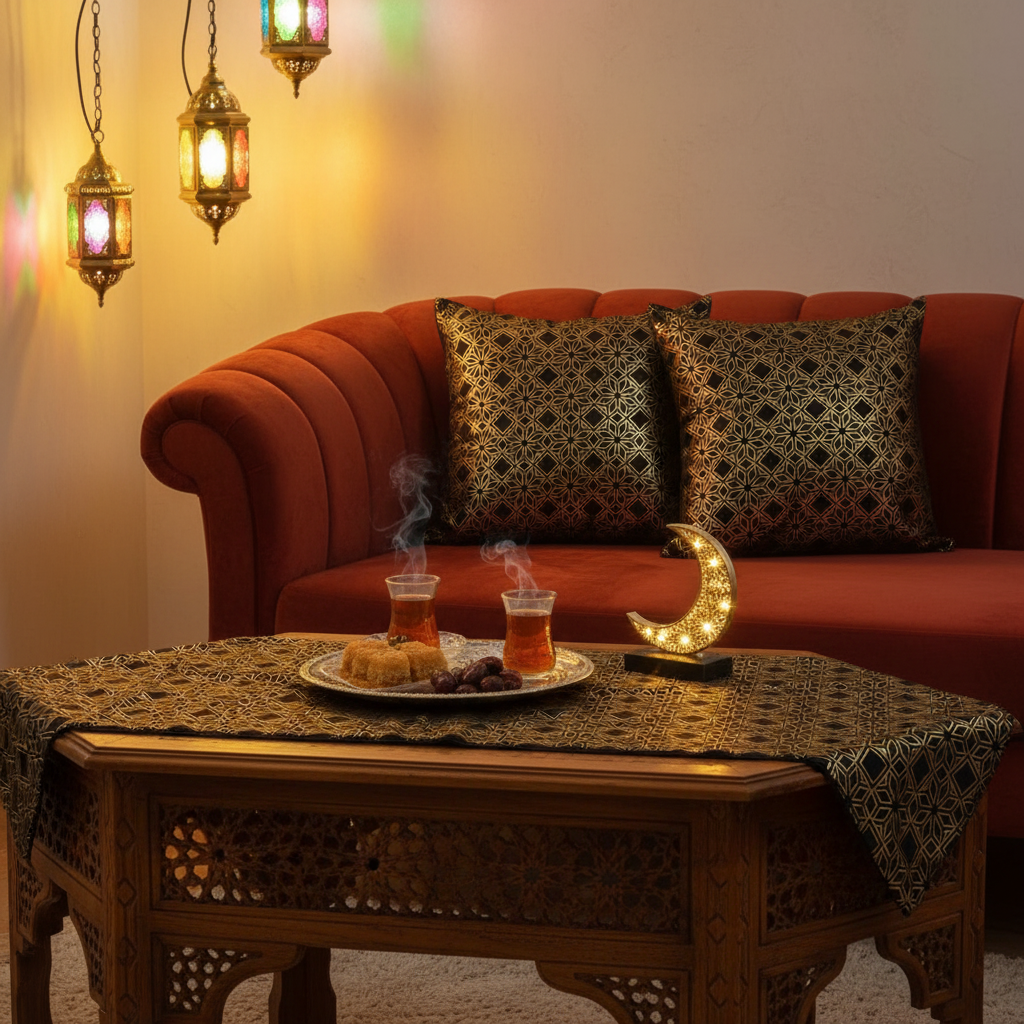 Table runner + 2 cushions 🕌