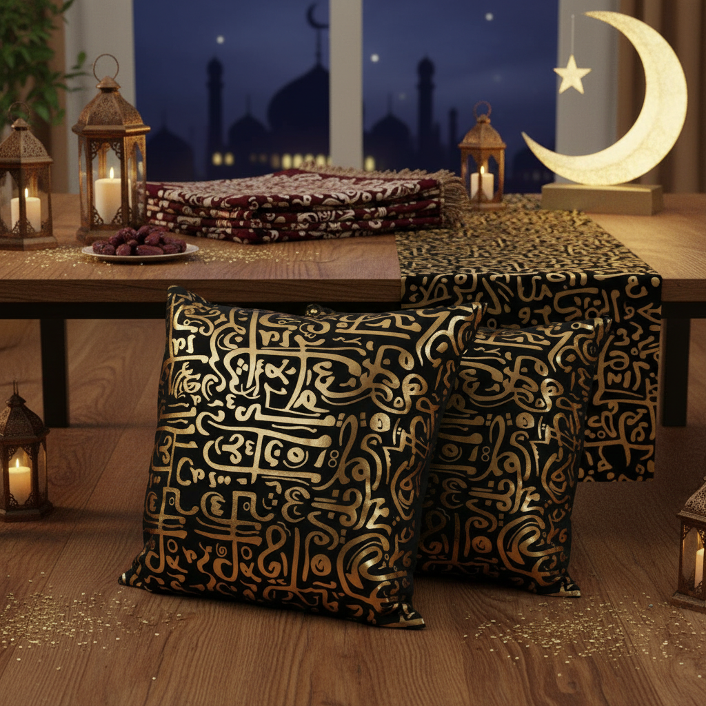 Table runner + 2 cushions 🕌