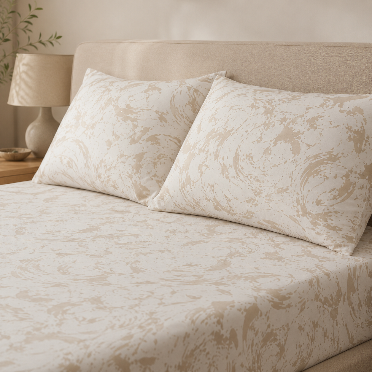 Beige whisper bedsheet