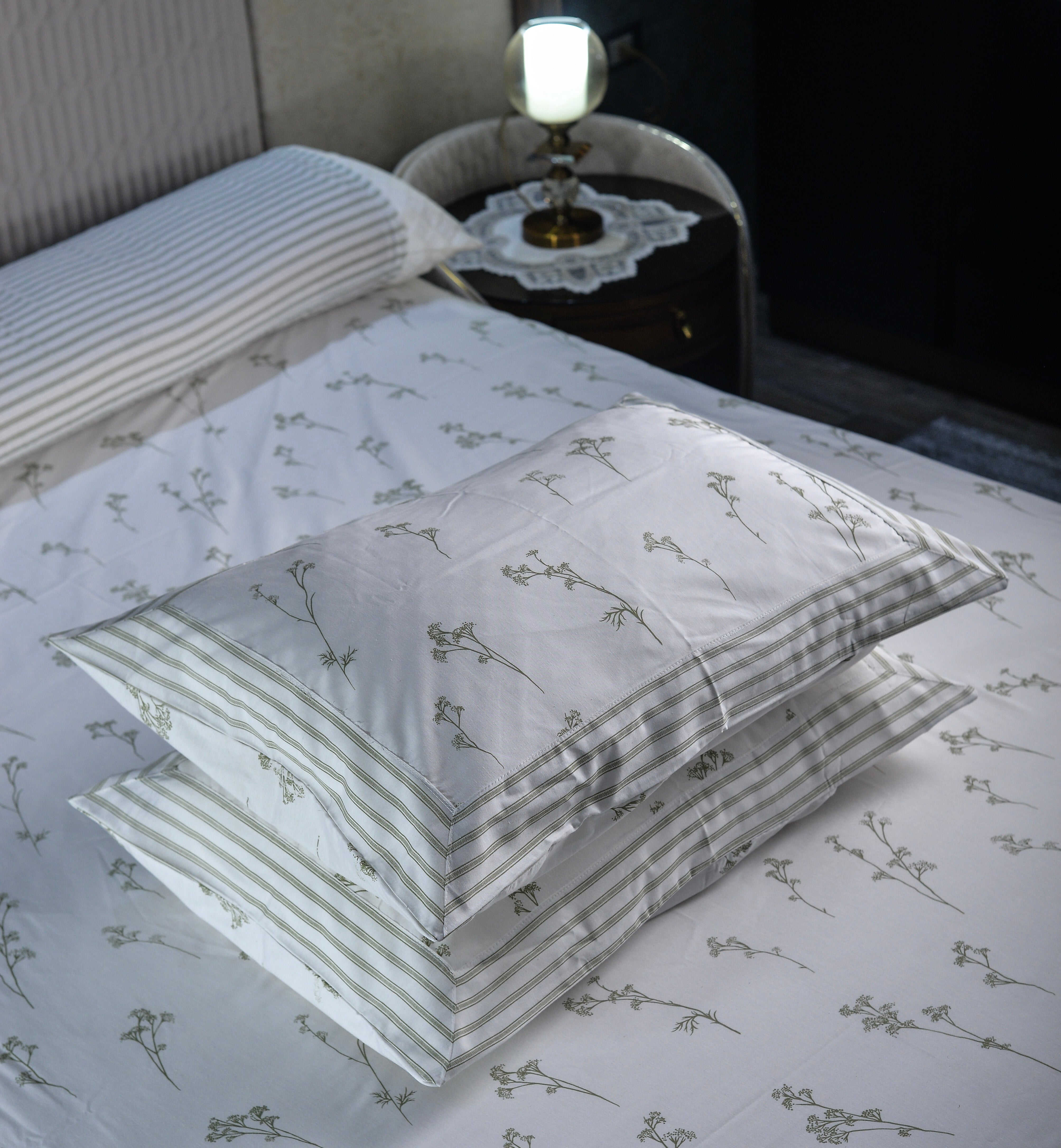 Sage blossom bedsheet