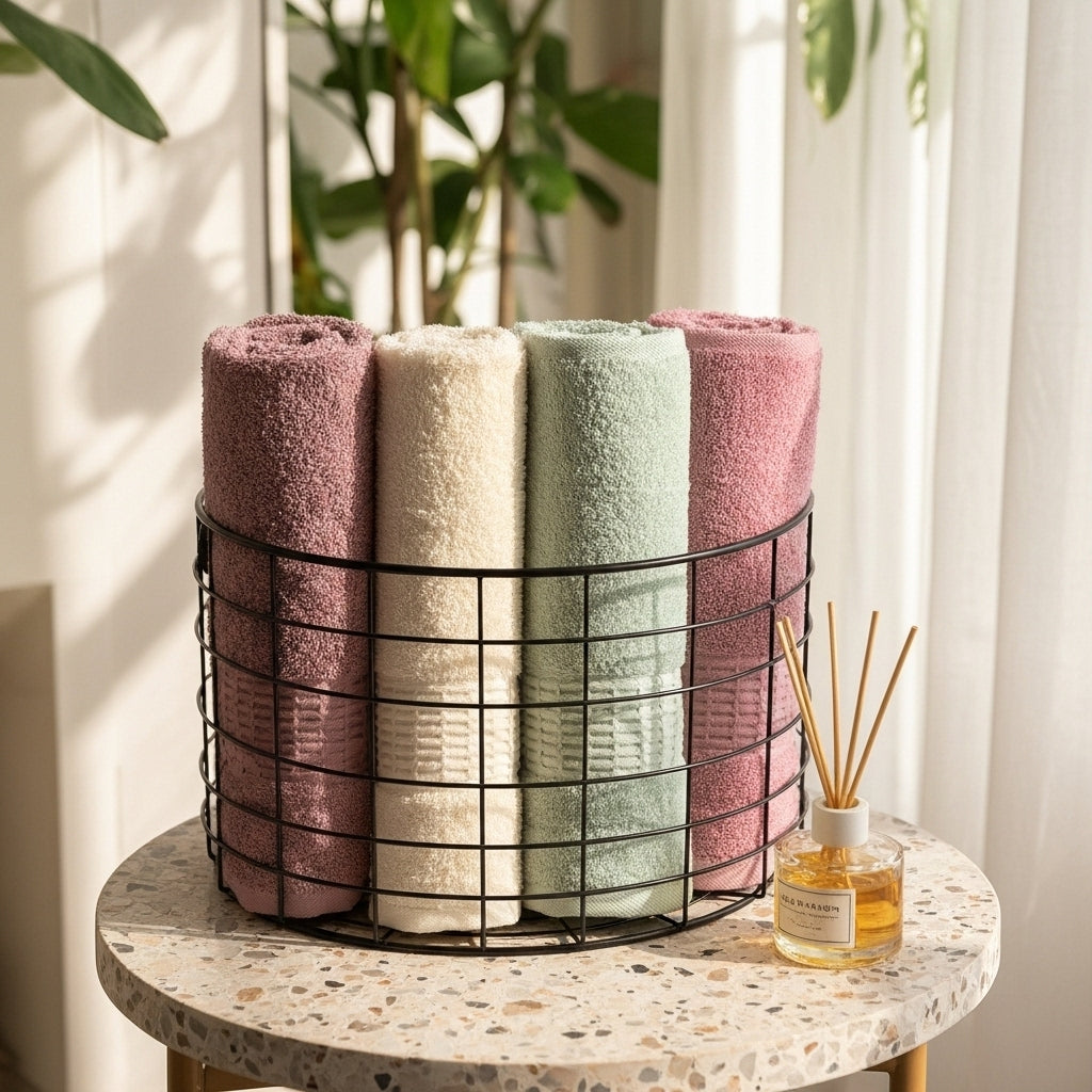 Grid face towels bundle (4 pcs)
