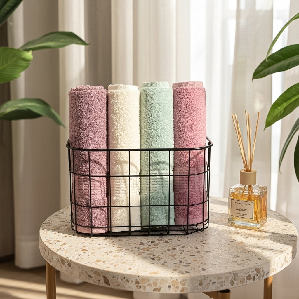 Grid face towels bundle (4 pcs)