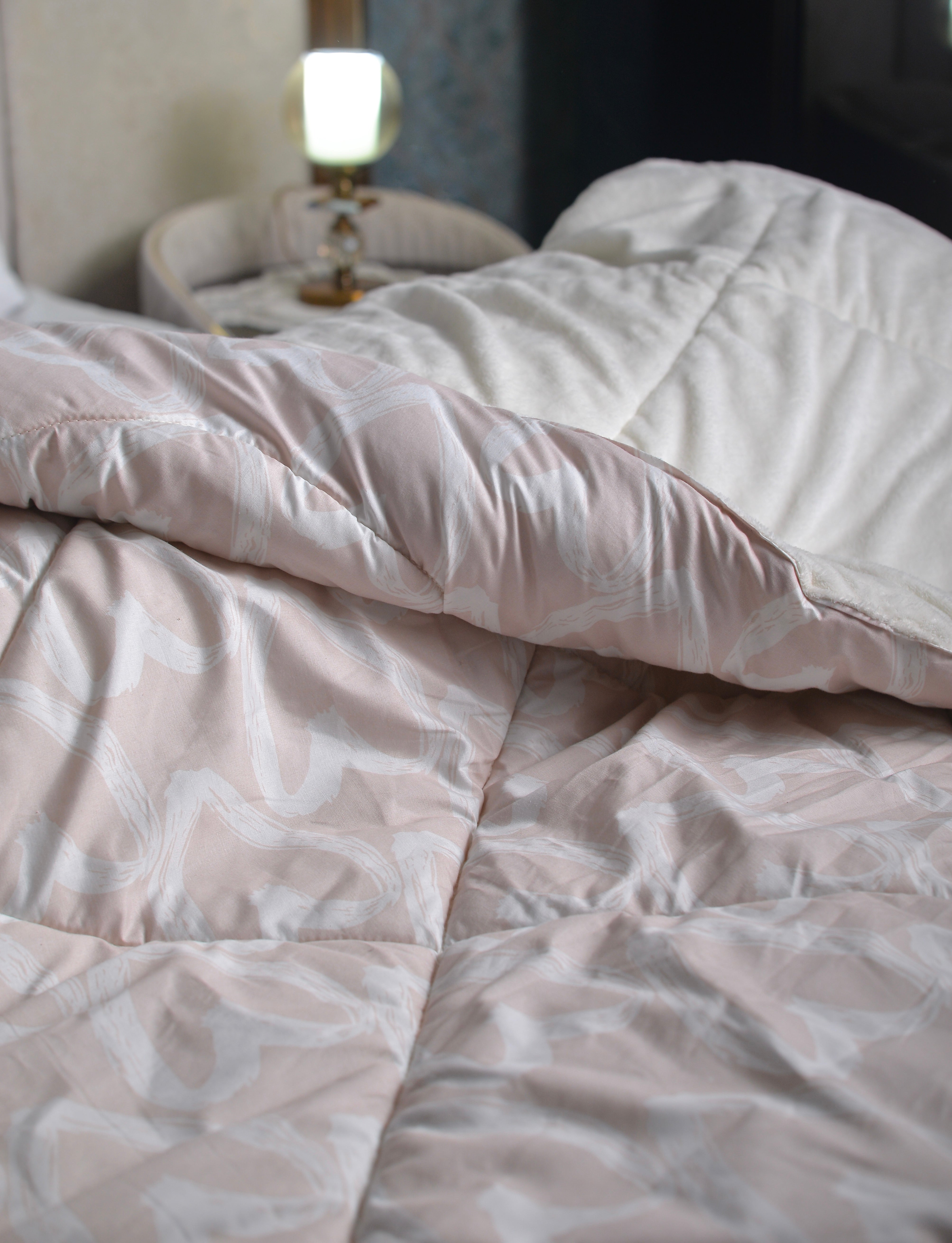 Blush Hearts Double Face Duvet
