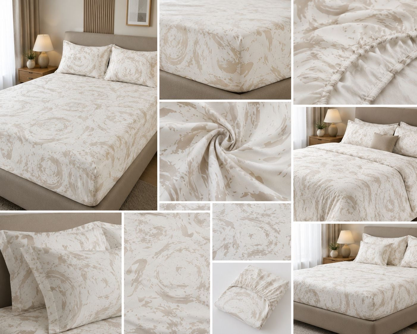 Beige whisper bedsheet