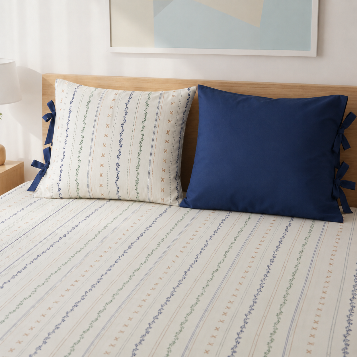 Navy Garden Bedsheet