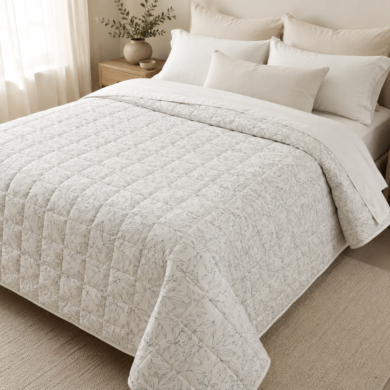 كوفرتة أوراق الشجر| Simply Leaves Capitonné Coverlet