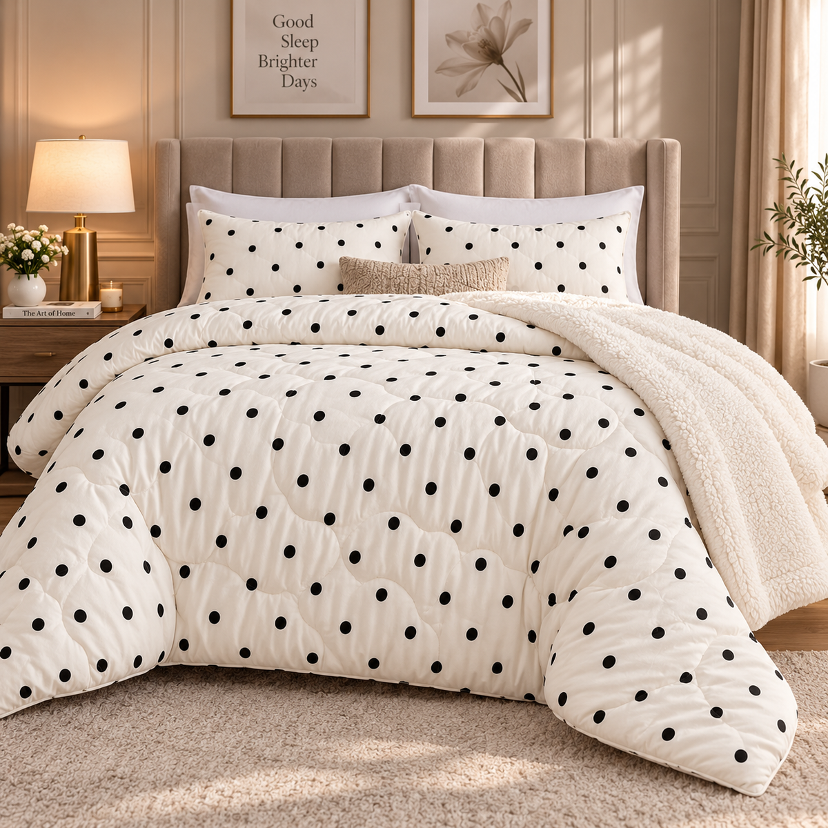 Double-faced Polka dot Duvet