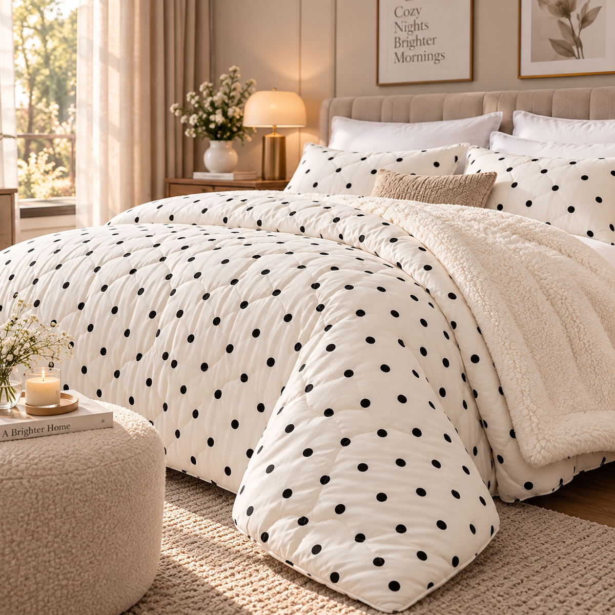 Double-faced Polka dot Duvet