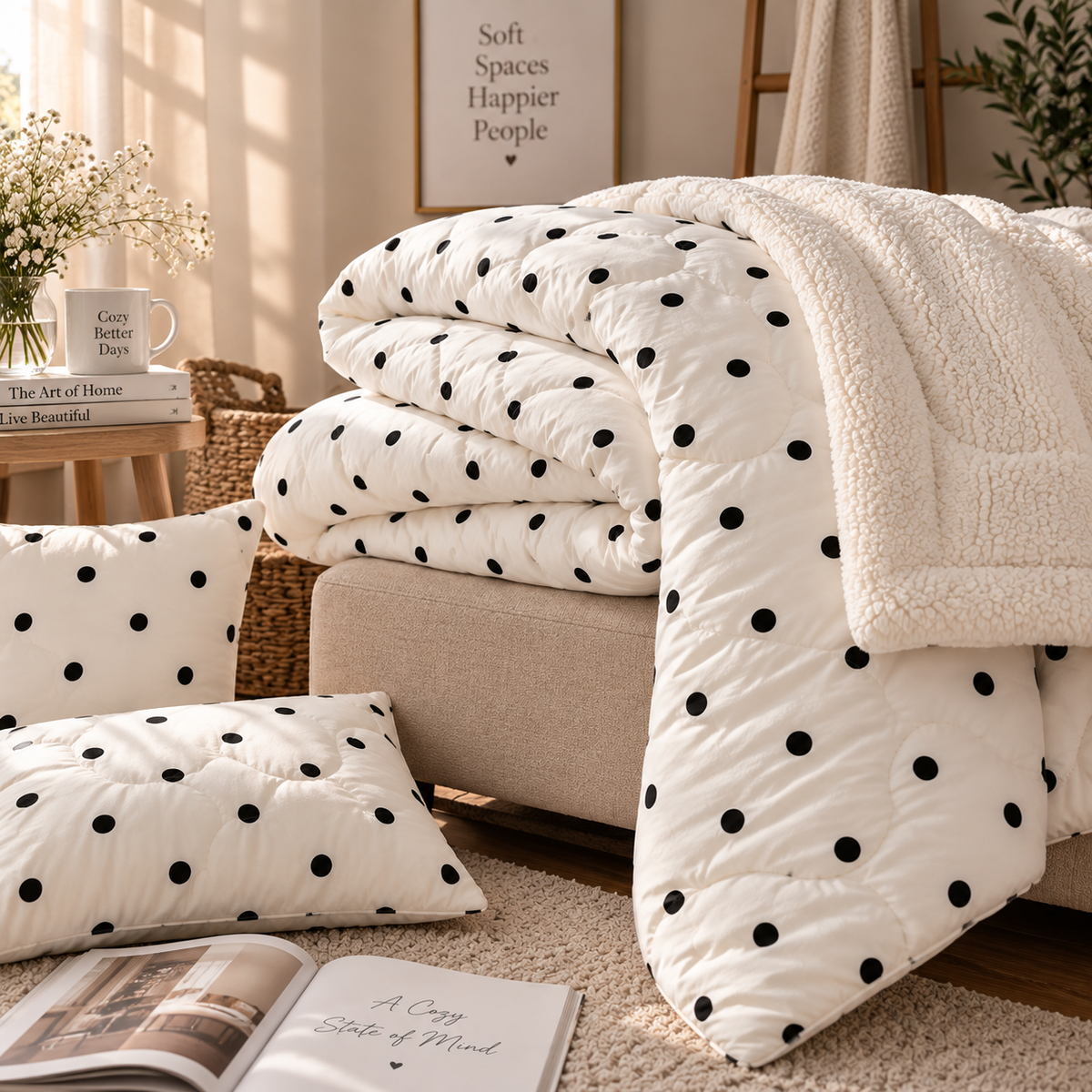 Double-faced Polka dot Duvet