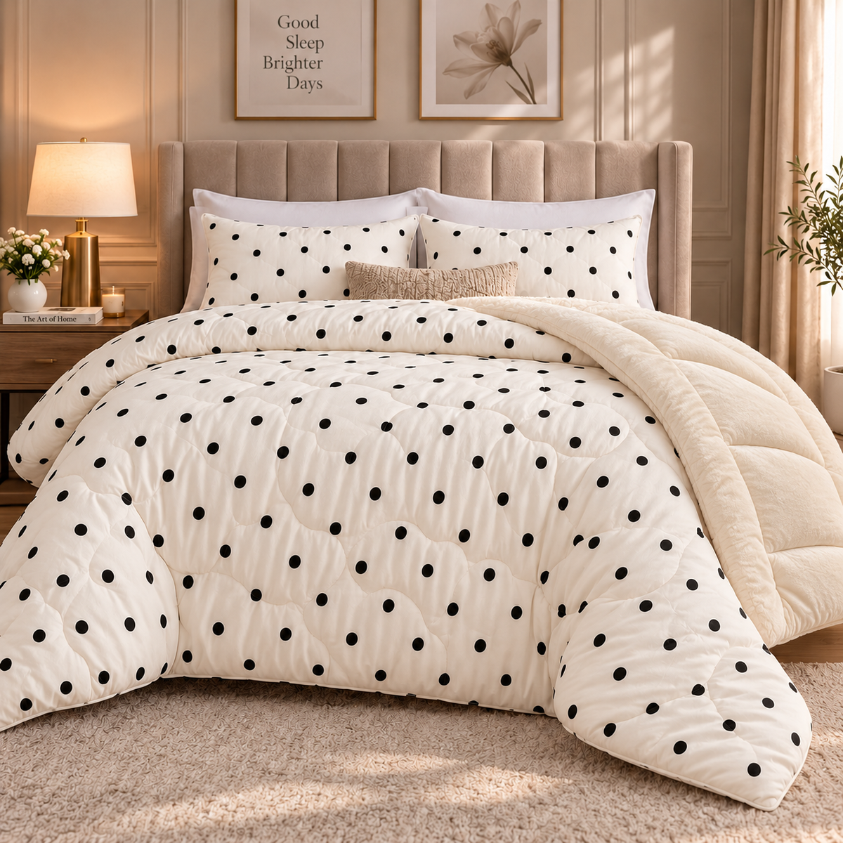 Double-faced Polka dot Duvet