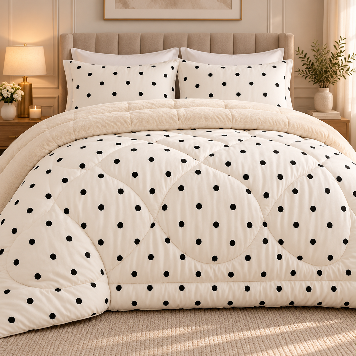 Double-faced Polka dot Duvet