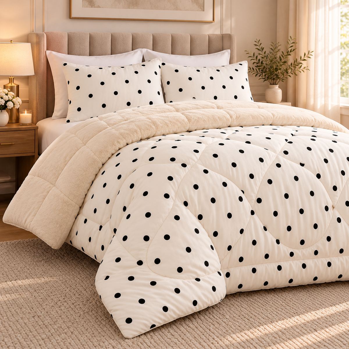 Double-faced Polka dot Duvet
