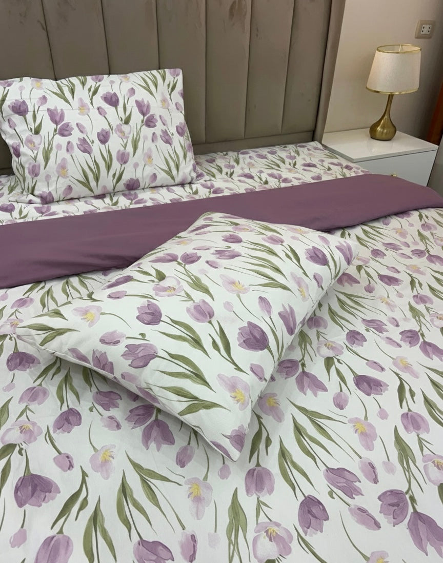 Purple Tulip Bedsheet