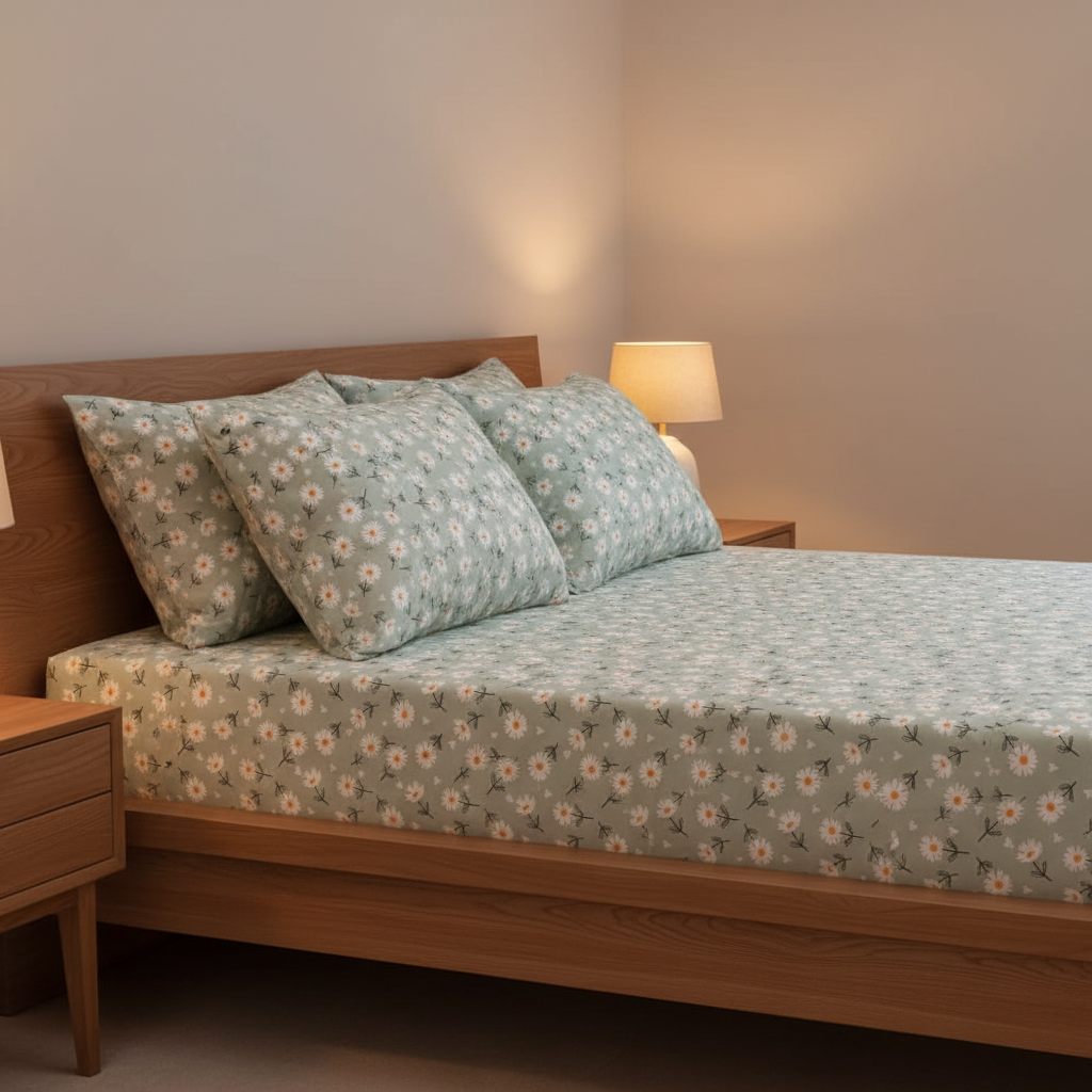 Mint Floral Bedsheet