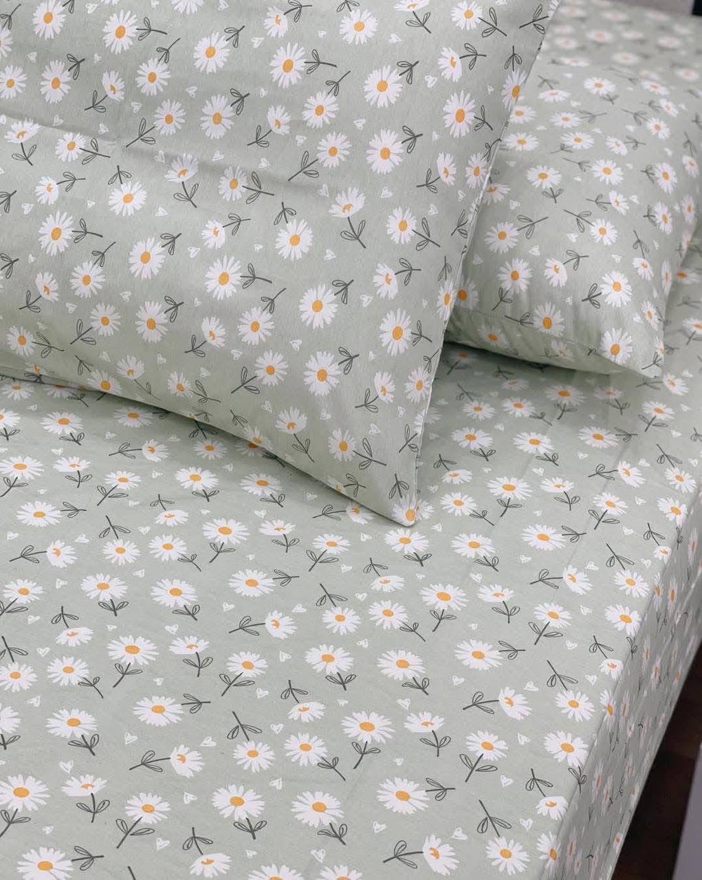Mint Floral Bedsheet