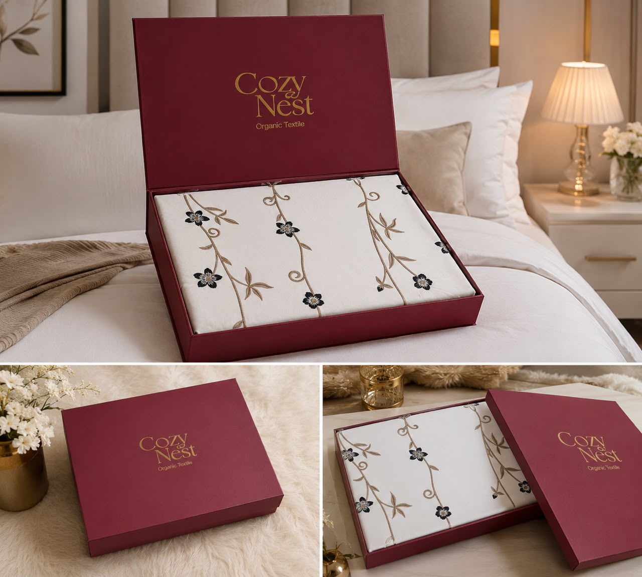 Noir Blossom Bedsheet