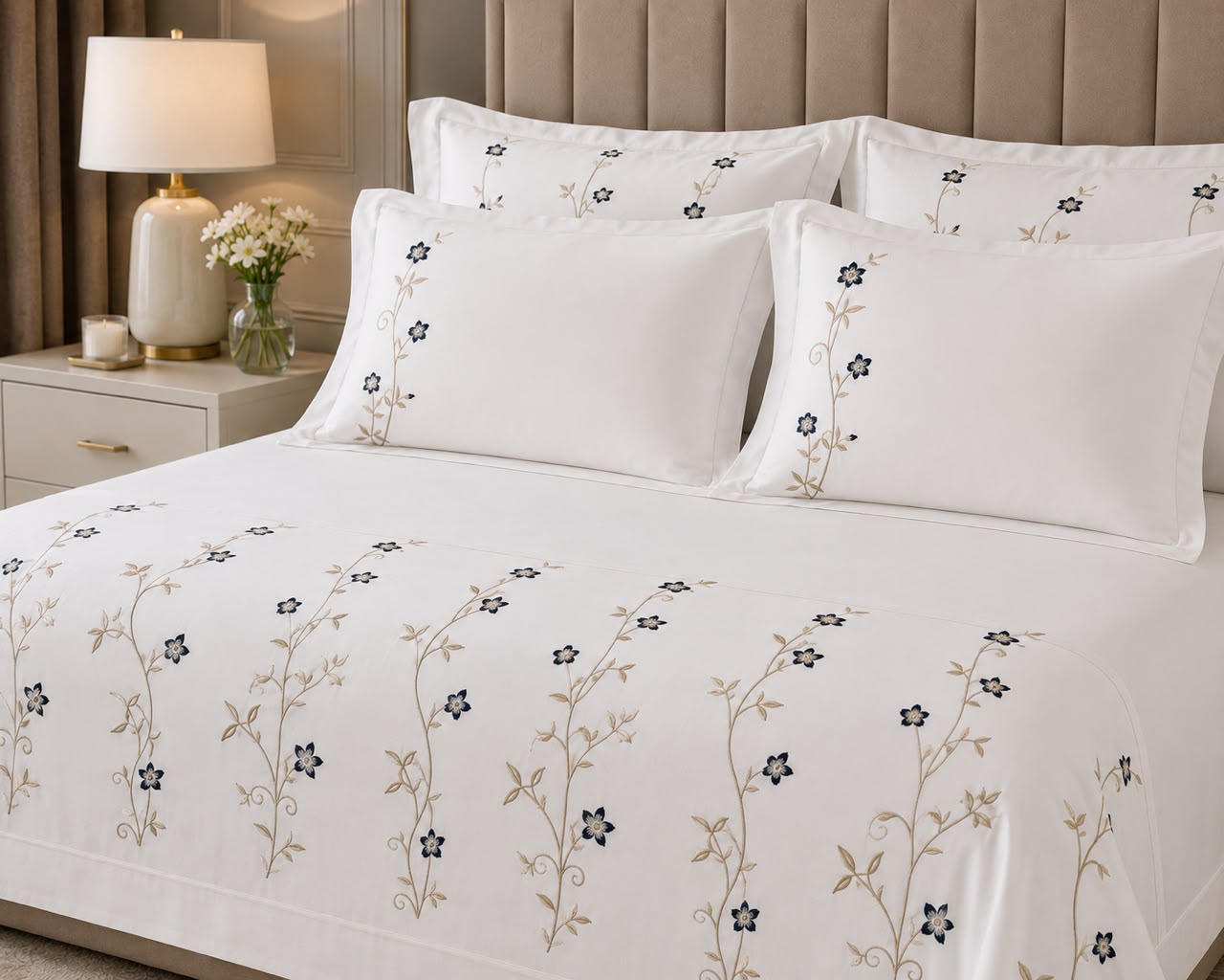 Noir Blossom Bedsheet